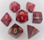 7 Burgundy/gold Vortex Polyhedral Dice Set - CHX27434